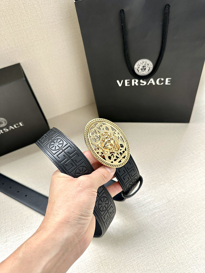 最高級ヴェルサーチェスーパーコピー ヴェルサーチェベルトコピー ブラック 38MM シルバー金具 2517364 ヴェルサーチ ベルト 激安 - 画像 (4)