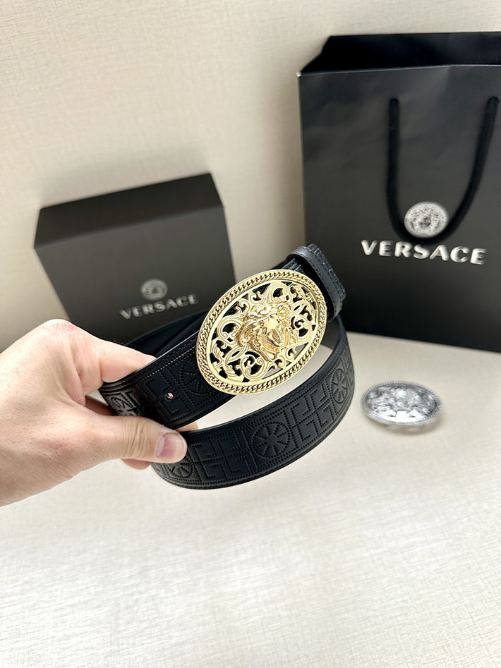 最高級ヴェルサーチェスーパーコピー ヴェルサーチェベルトコピー ブラック 38MM シルバー金具 2517364 ヴェルサーチ ベルト 激安 - 画像 (2)