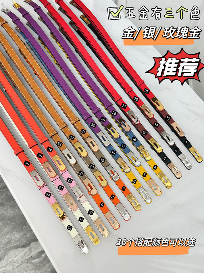 最高級エルメススーパーコピー エルメスベルトコピー 18mm レディースベルト オレンジ 2517403 ゴールド金具 エルメスベルト値段 - 画像 (2)