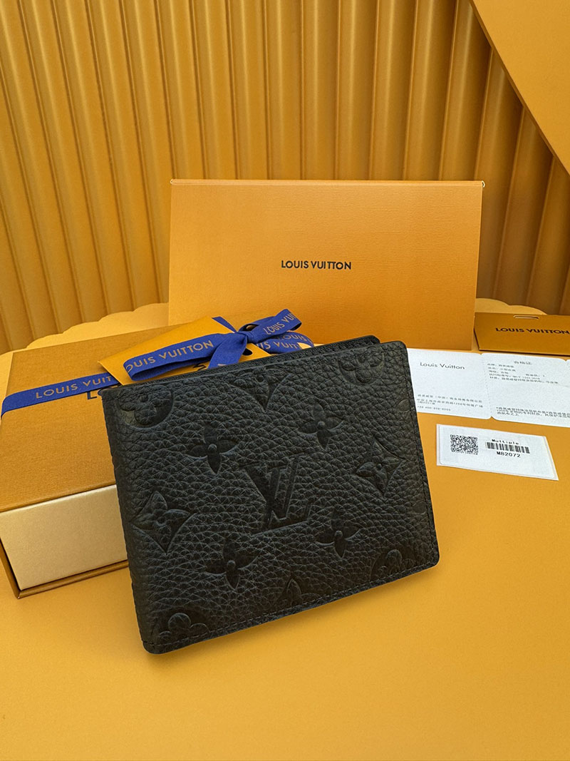 安い ルイヴィトン ポルトフォイユ・ミュルティプル M82072 RFID トリヨンレザー ブラック ルイヴィトン 財布 メンズ - 画像 (9)