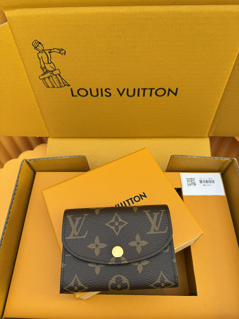 本革 ルイヴィトン ポルトモネ・ロザリ M62361 RFID モノグラム ローズバレリーヌ レディース ブランド財布安い - 画像 (8)