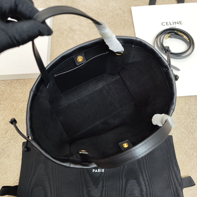 最高級セリーヌスーパーコピー セリーヌバッグコピー スモール カバ ドローストリング キュイル トリオンフ 111013ENY.38NO ブラック セリーヌ トートバッグ ミニ - 画像 (2)