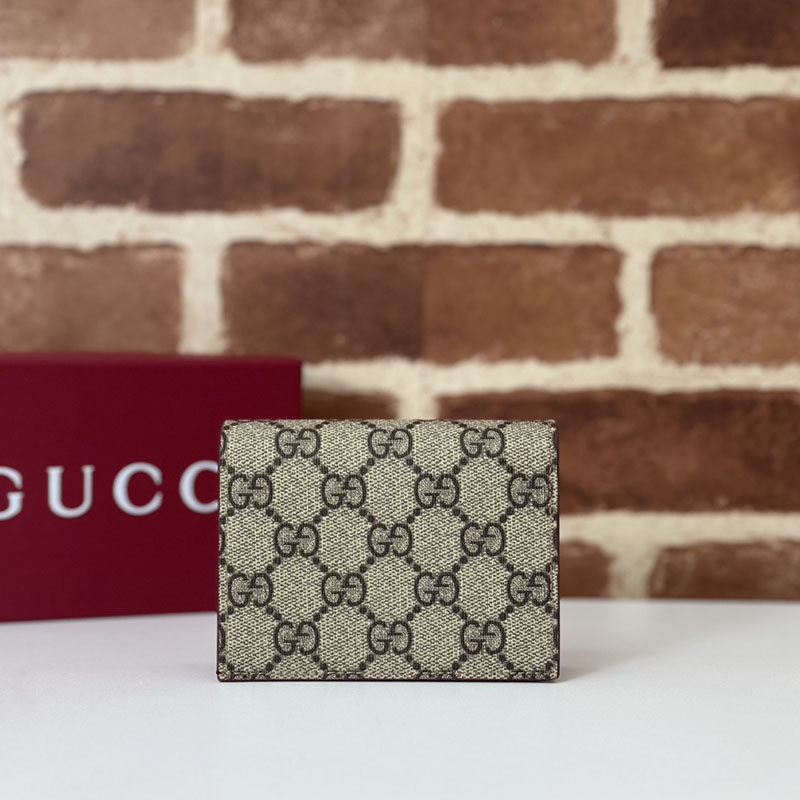 グッチ ドッグ ディテール GG ミニウォレット 818767 FAEEQ 8561 ベージュ&ダークブラウン GUCCI グッチ 財布 二つ折り 使いやすい - 画像 (4)