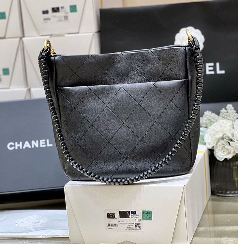 シャネル 新作バッグ H品 CHANEL ショルダーバッグ マトラッセ ココマーク ホーボーバッグ ブラック A57573 Y83828 94305 - 画像 (6)