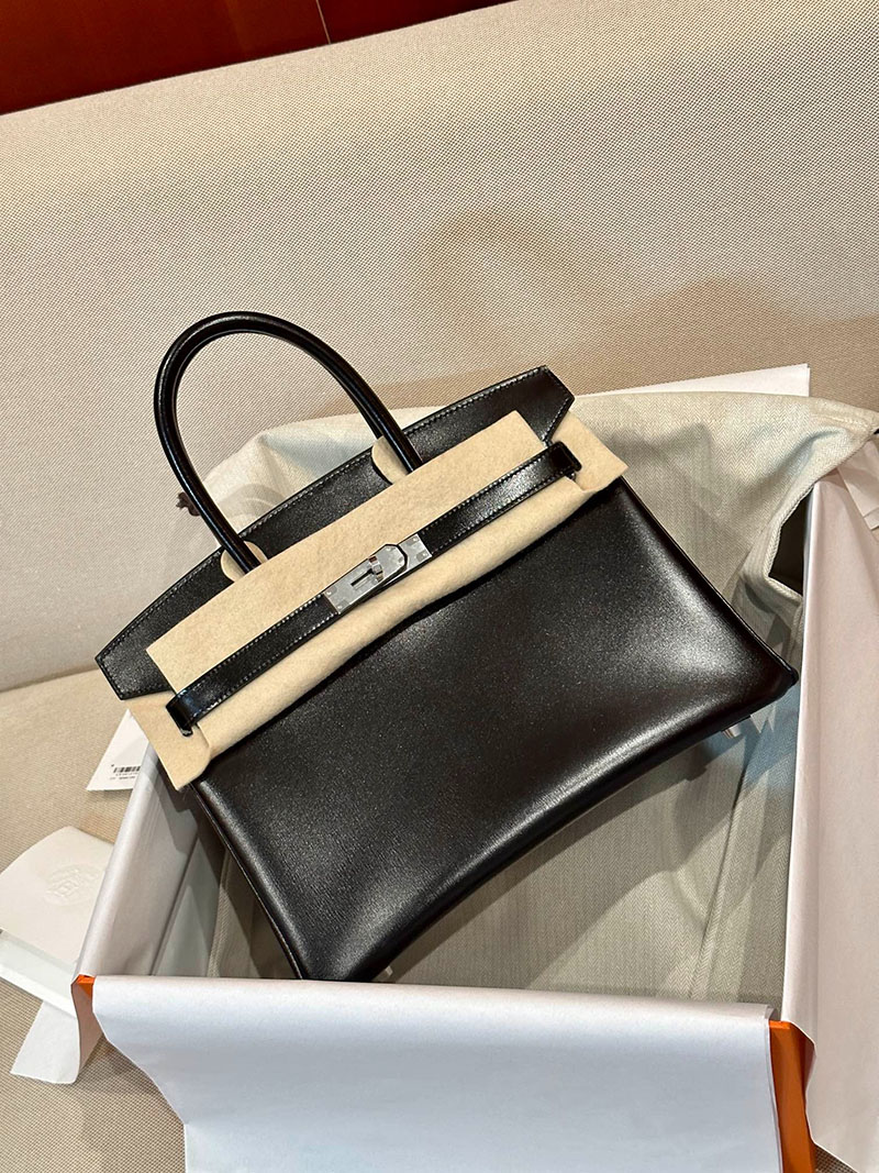 エルメス アウトレット 店舗 HERMES バーキン30 黒 ブラック ボックスカーフ シルバー金具 2520864 エルメス バーキン30 定価 - 画像 (14)