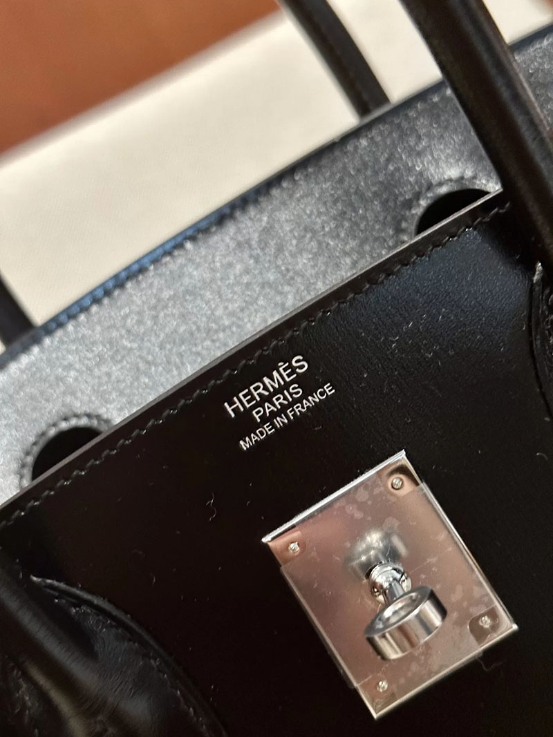 エルメス アウトレット 店舗 HERMES バーキン30 黒 ブラック ボックスカーフ シルバー金具 2520864 エルメス バーキン30 定価 - 画像 (12)
