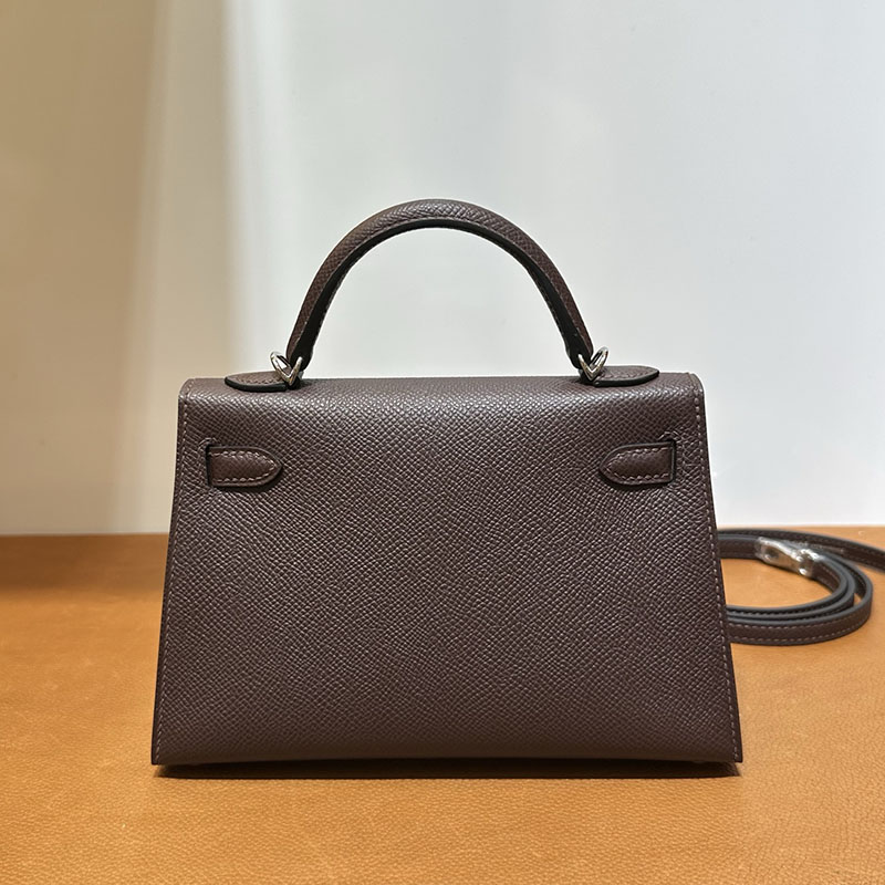エルメス ミニバッグ HERMES ケリーミニ2 外縫い ルージュセリエ ヴォーエプソン シルバー金具 2521255 エルメスミニケリーバッグ - 画像 (18)