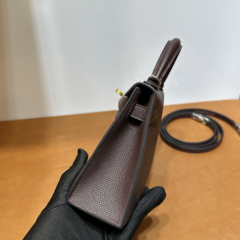 エルメス ミニバッグ HERMES ケリーミニ2 外縫い ルージュセリエ ヴォーエプソン シルバー金具 2521255 エルメスミニケリーバッグ - 画像 (13)
