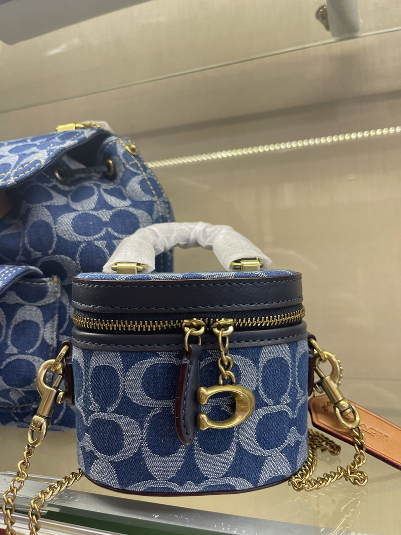 COACH CT097 LHBLK トレイル クロスボディ 12・シグネチャー デニム 超N品 コーチ ポーチ アウトレット - 画像 (4)
