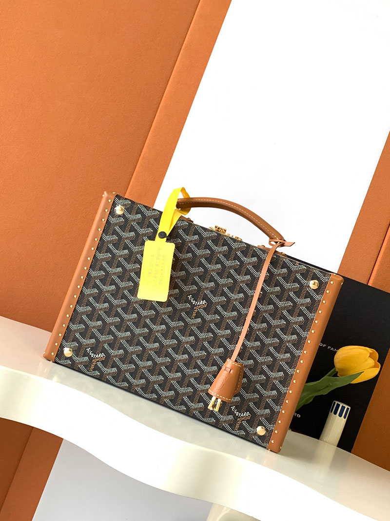 GOYARD ゴヤール ジュー・ウォッチトランク 8本用 JOUXMMT08TY03TY01P ブラウン ブラック 超N品 ゴヤール 時計ケース 定価 - 画像 (9)
