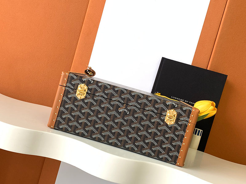 GOYARD ゴヤール ジュー・ウォッチトランク 8本用 JOUXMMT08TY03TY01P ブラウン ブラック 超N品 ゴヤール 時計ケース 定価 - 画像 (8)
