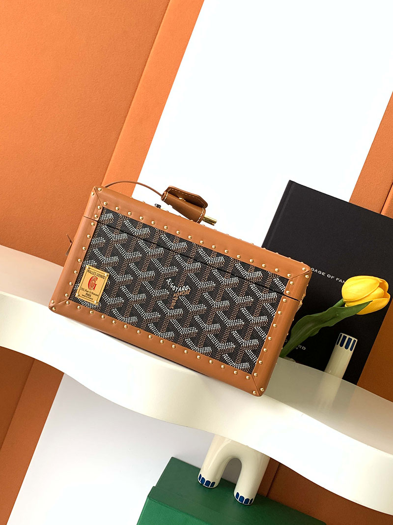 GOYARD ゴヤール ジュー・ウォッチトランク 8本用 JOUXMMT08TY03TY01P ブラウン ブラック 超N品 ゴヤール 時計ケース 定価 - 画像 (7)