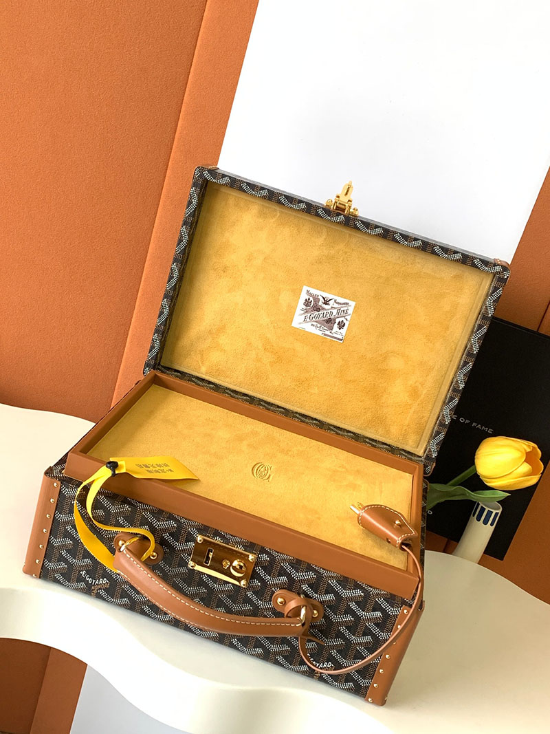 GOYARD ゴヤール ジュー・ウォッチトランク 8本用 JOUXMMT08TY03TY01P ブラウン ブラック 超N品 ゴヤール 時計ケース 定価 - 画像 (3)
