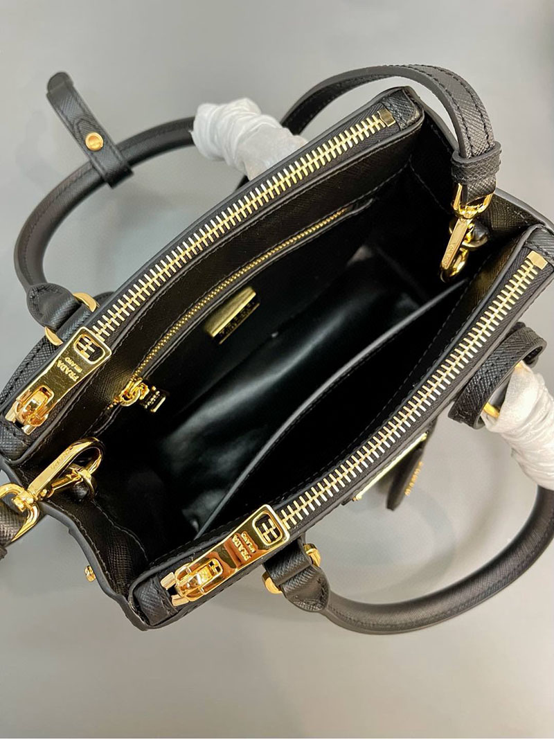 プラダ アウトレット PRADA ガレリア サフィアーノレザー ミニバッグ 1BA906_NZV_F0002_V_EOM ブラック H品 プラダ ミニバッグ アウトレット - 画像 (4)