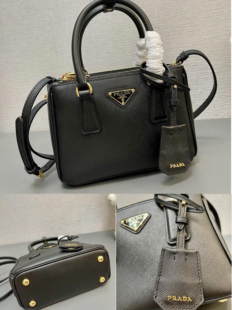 プラダ アウトレット PRADA ガレリア サフィアーノレザー ミニバッグ 1BA906_NZV_F0002_V_EOM ブラック H品 プラダ ミニバッグ アウトレット - 画像 (2)