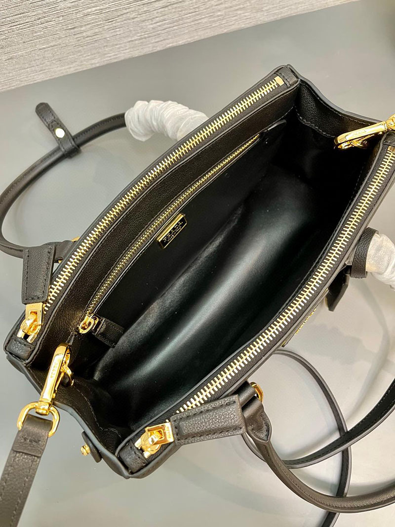 プラダ アウトレット PRADA ガレリア ミディアム レザー バッグ 1BA457_2CYS_F0002_V_YO0 ブラック H品 プラダ ショルダーバッグ 人気 - 画像 (3)
