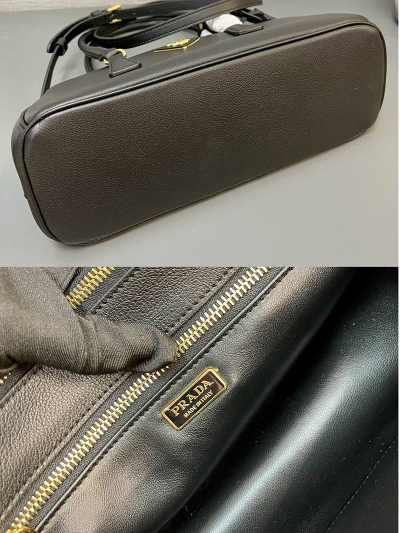 プラダ アウトレット PRADA ガレリア ミディアム レザー バッグ 1BA457_2CYS_F0002_V_YO0 ブラック H品 プラダ ショルダーバッグ 人気 - 画像 (2)