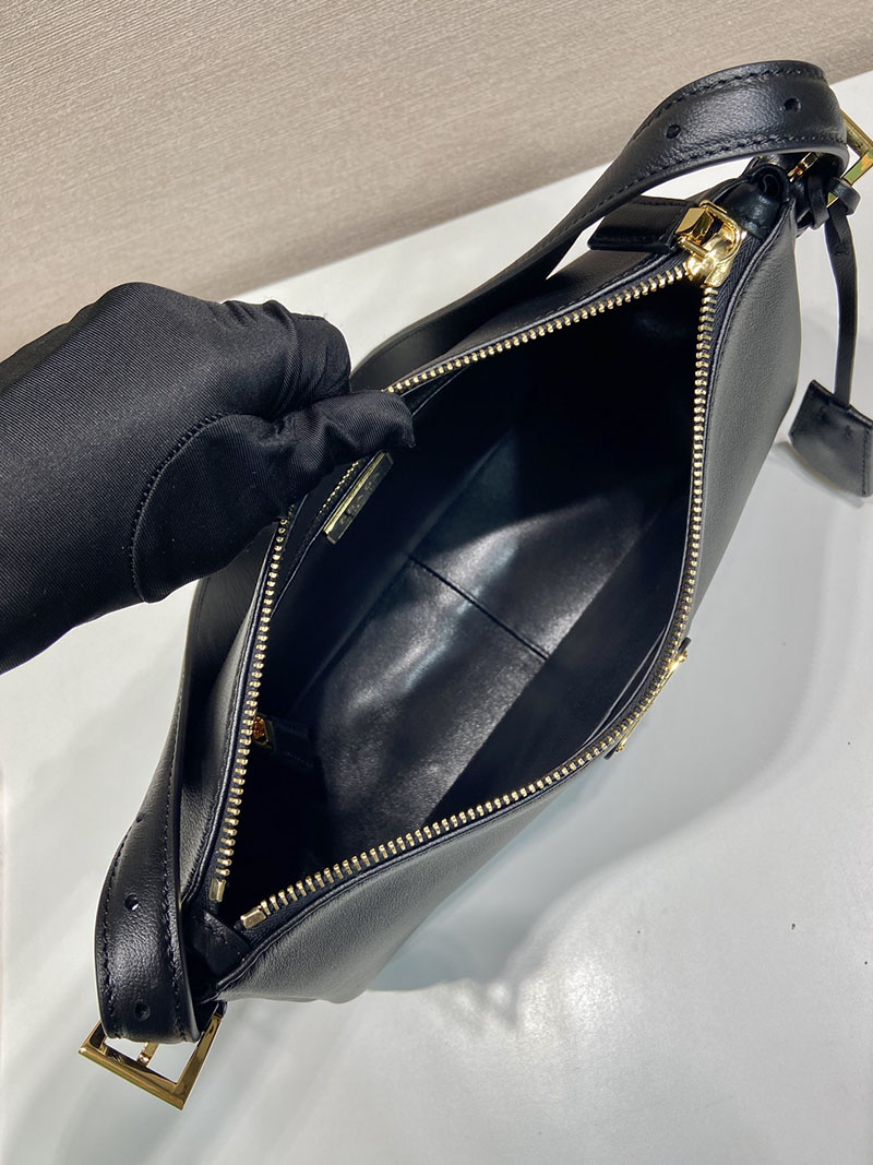 プラダ アウトレット PRADA エメ ミディアム レザー ショルダーバッグ 1BC229_2CYS_F0002_V_LVM ブラック H品 プラダ 斜めがけショルダーバッグ - 画像 (3)