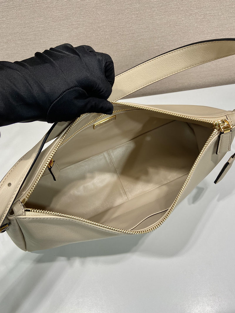 プラダ アウトレット PRADA エメ ラージ ソフトグレインレザー ショルダーバッグ 1BG512_2CYS_F03BH_V_OOO トラバーチン H品 プラダ チェーンバッグ 人気 - 画像 (4)