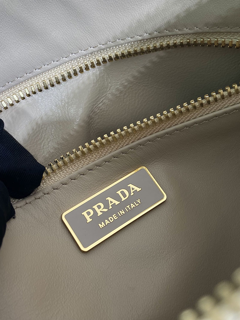 プラダ アウトレット PRADA エメ ラージ ソフトグレインレザー ショルダーバッグ 1BG512_2CYS_F03BH_V_OOO トラバーチン H品 プラダ チェーンバッグ 人気 - 画像 (3)