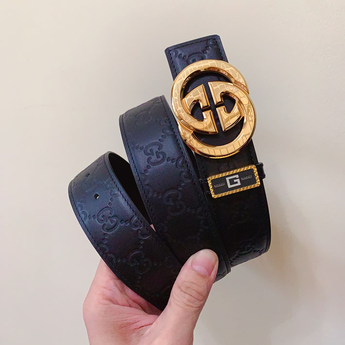 グッチ ベルト Gucci メンズ 両面 牛革 ベルト ステンレス 自動バックル 38mm 2522592 ブラック N品 グッチ ベルト アウトレット価格 - 画像 (6)