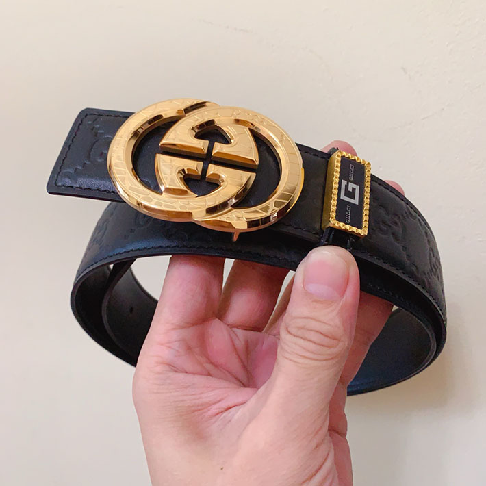 グッチ ベルト Gucci メンズ 両面 牛革 ベルト ステンレス 自動バックル 38mm 2522592 ブラック N品 グッチ ベルト アウトレット価格 - 画像 (5)
