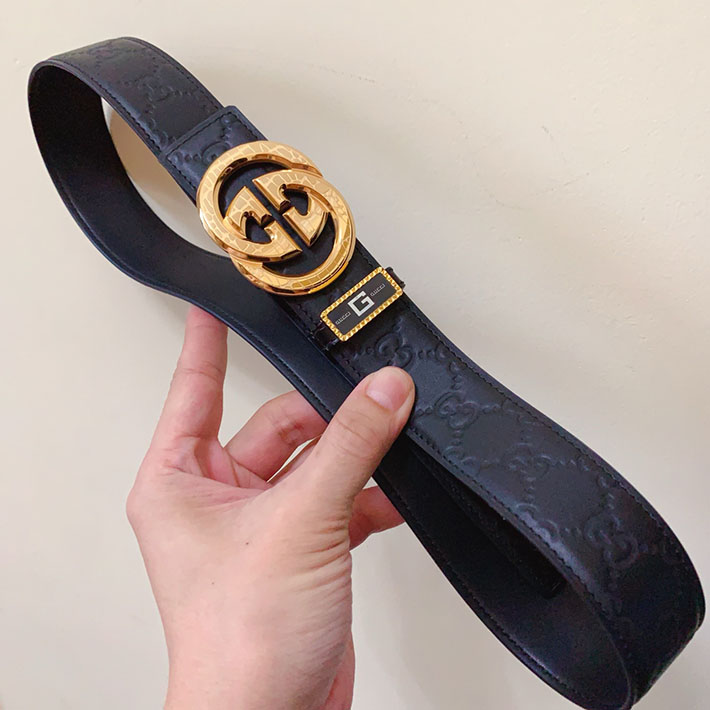 グッチ ベルト Gucci メンズ 両面 牛革 ベルト ステンレス 自動バックル 38mm 2522592 ブラック N品 グッチ ベルト アウトレット価格 - 画像 (4)
