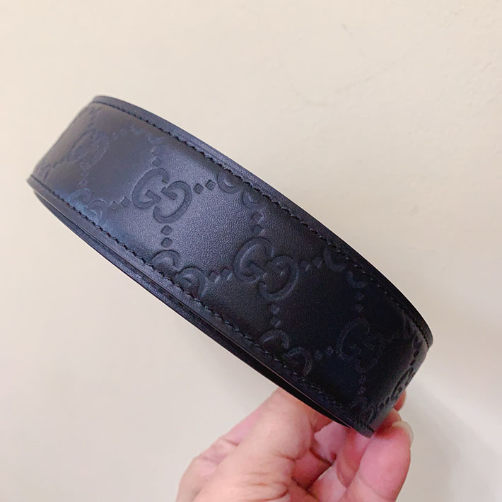 グッチ ベルト Gucci メンズ 両面 牛革 ベルト ステンレス 自動バックル 38mm 2522592 ブラック N品 グッチ ベルト アウトレット価格 - 画像 (2)