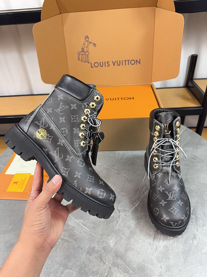 最高級ルイヴィトンスーパーコピー LV × Timberland 6-IN アンクルブーツ ノワール ブーツ 靴 FA0264 N品 ルイヴィトン ティンバーランド - 画像 (4)