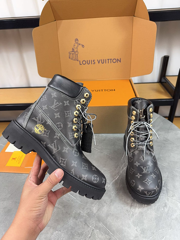 最高級ルイヴィトンスーパーコピー LV × Timberland 6-IN アンクルブーツ ノワール ブーツ 靴 FA0264 N品 ルイヴィトン ティンバーランド - 画像 (2)