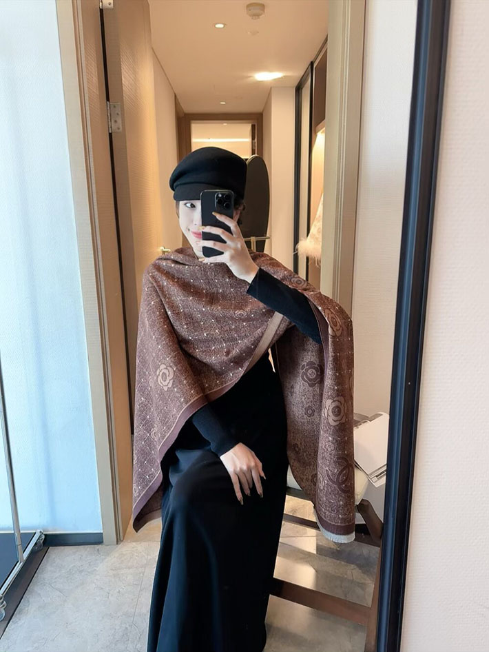 最高級シャネルスーパーコピー CHANEL マフラー レディース 大判 ストール フリンジ ココマーク CCマーク cc25103009 CHANEL マフラー 新作 - 画像 (5)