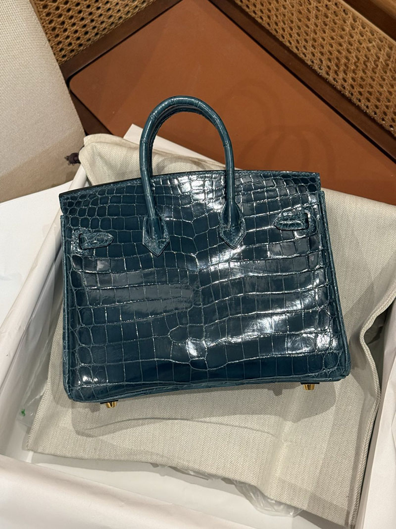 エルメスコピー HERMES バーキン25 ヴェール クロコダイル ニロティカスマット ゴールド金具 2524037 バーキン クロコ 新品 - 画像 (24)