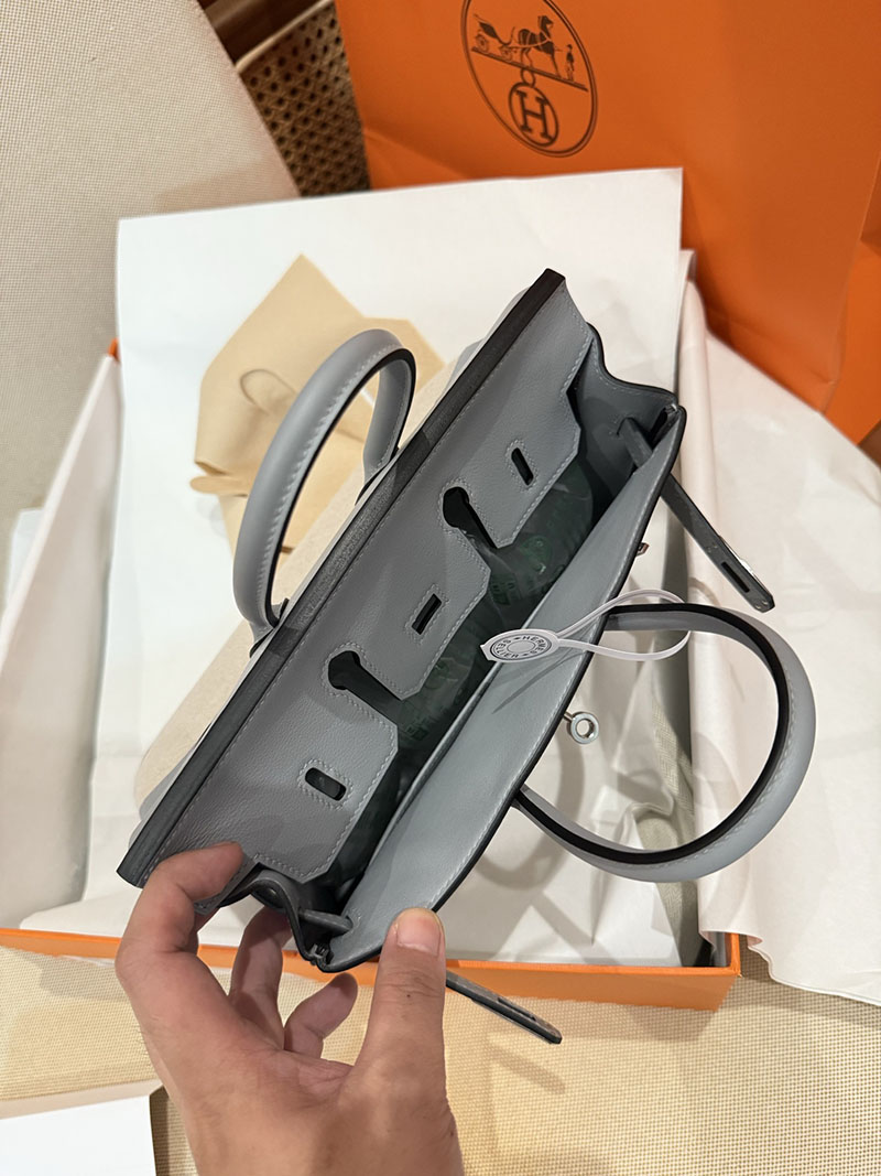 エルメスコピー バーキン25 定価 HERMES バーキン25 カーゴ グリパンタン スイフト/トワルアッシュ シルバー金具 2524091 - 画像 (10)