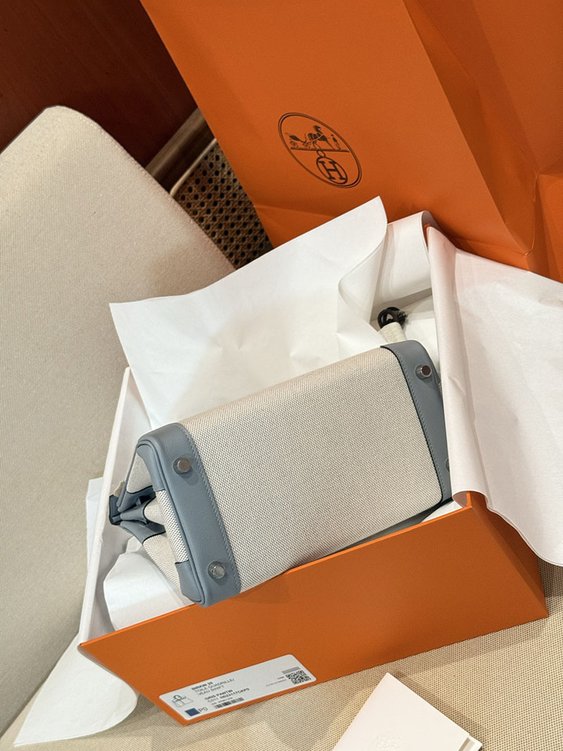 エルメスコピー バーキン25 定価 HERMES バーキン25 カーゴ グリパンタン スイフト/トワルアッシュ シルバー金具 2524091 - 画像 (19)