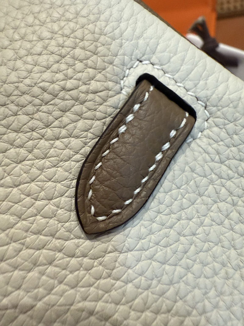 エルメスコピー バーキン25 定価 HERMES バーキン25 パーソナル クレ/エトゥープ トゴ シルバー金具 2524093 - 画像 (5)