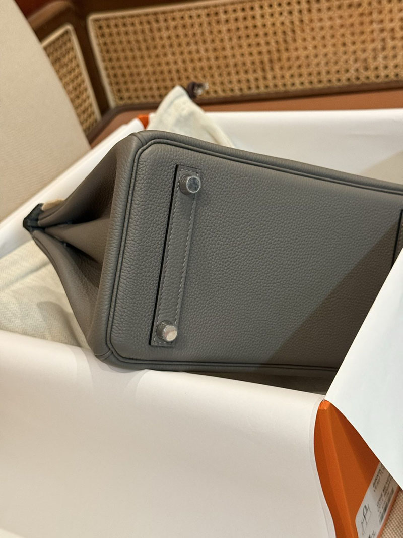 エルメスコピー バーキン25 定価 HERMES バーキン25 タッチ グリメイヤー トゴ/クロコダイル アリゲーターマット シルバー金具 2524127 - 画像 (9)