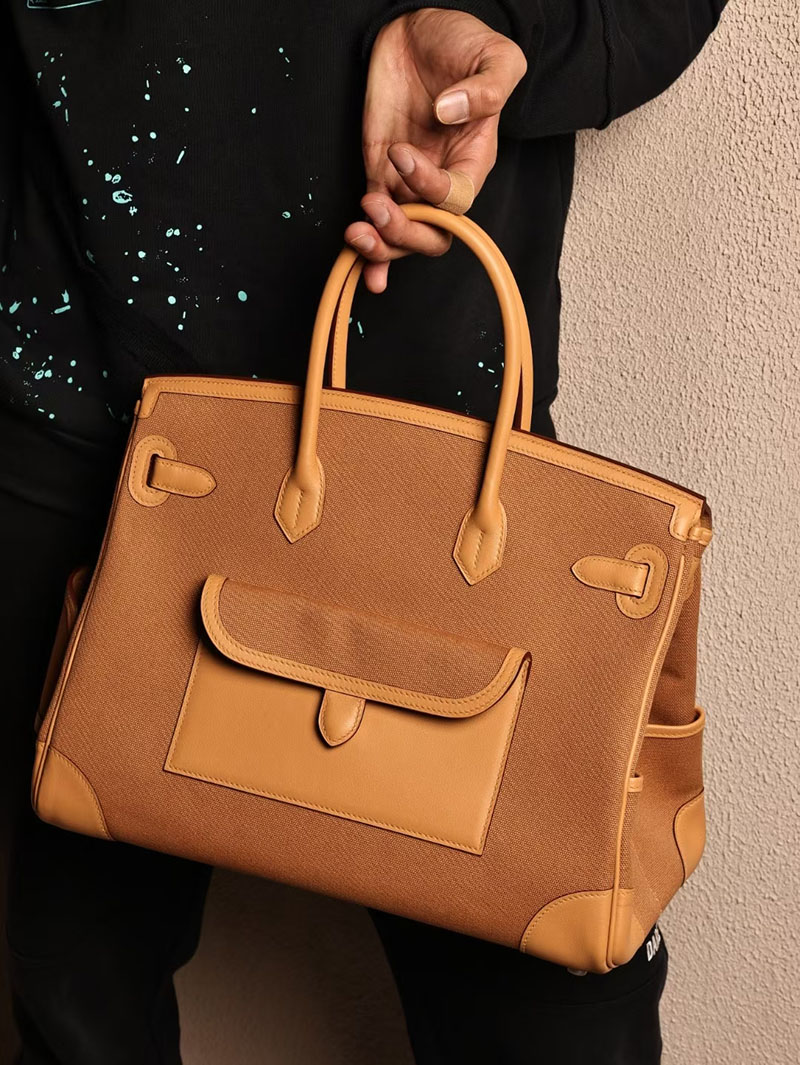 エルメスコピー バーキン35 定価 HERMES バーキン35 カーゴ セサミ キャンバス/スイフト シルバー金具 2524165 - 画像 (3)