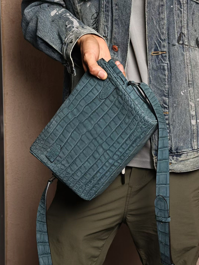 エルメスコピー メンズ HERMES ケリーメッセンジャー ヴェールボスフォール クロコダイル ポロサスマット シルバー金具 2524169 - 画像 (3)