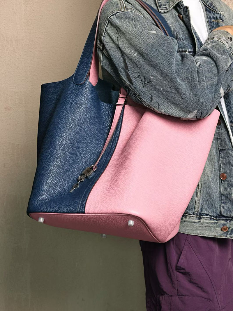 エルメス ピコタン TGM メンズ HERMES ピコタンロック 31 TGM ブルーサフィール/ローズサクラ トリヨンクレマンス シルバー金具 2524193 - 画像 (3)