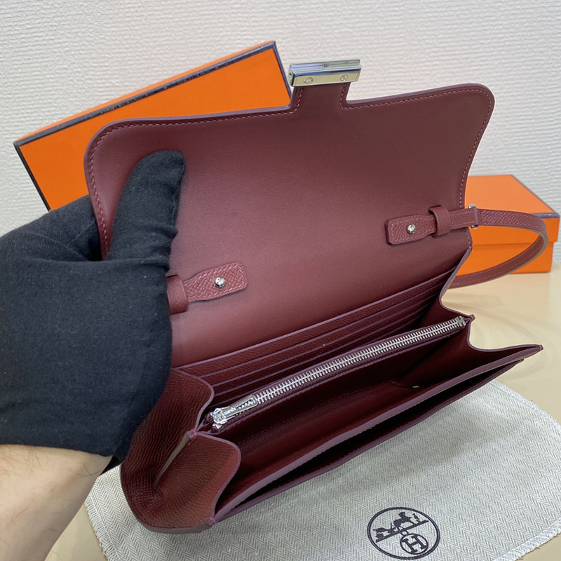 エルメス コンスタンス ロング 定価 HERMES コンスタンスロング トゥーゴー ブルゴーニュ ヴォーエプソン シルバー金具 2524233 - 画像 (3)