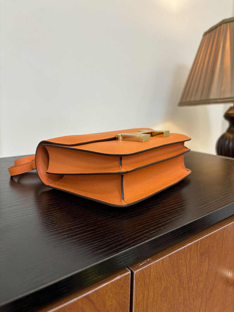 エルメス コンスタンス 超N品 HERMES コンスタンス3 ミニ オレンジ ヴォーエプソン ゴールド\シルバー金具 2524274 - 画像 (7)