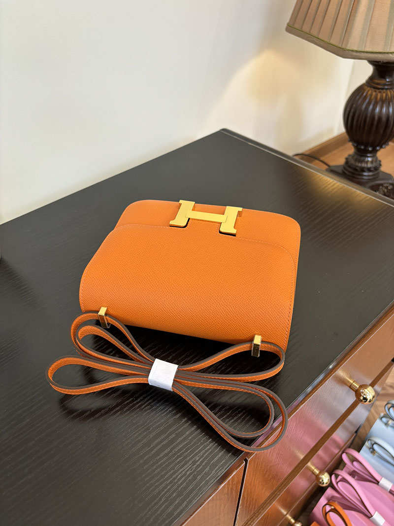 エルメス コンスタンス 超N品 HERMES コンスタンス3 ミニ オレンジ ヴォーエプソン ゴールド\シルバー金具 2524274 - 画像 (6)