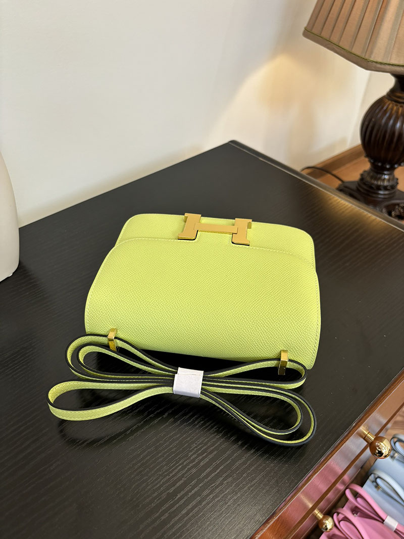 エルメス コンスタンス 超N品 HERMES コンスタンス3 ミニ ライム ヴォーエプソン ゴールド\シルバー金具 2524280 - 画像 (3)