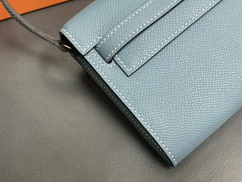 エルメス ケリー トゥー ゴー 定価 HERMES ケリーウォレット ロング トゥーゴー ブルージーン ヴォーエプソン シルバー金具 2524330 - 画像 (9)