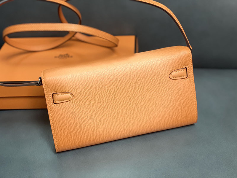 エルメス ケリー トゥー ゴー 定価 HERMES ケリーウォレット ロング トゥーゴー オレンジ ヴォーエプソン シルバー金具 2524332 - 画像 (7)