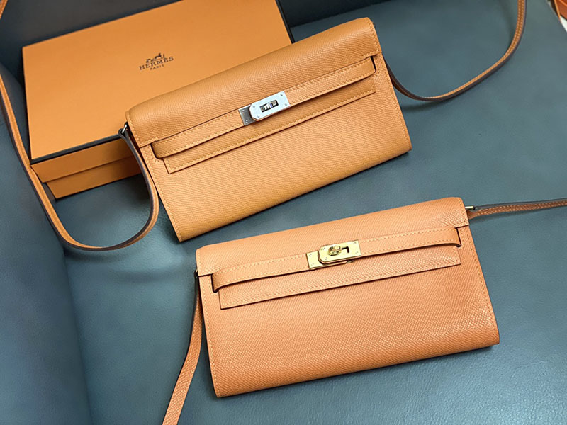エルメス ケリーウォレット ロング 定価 HERMES ケリーウォレット ロング トゥーゴー オレンジ ヴォーエプソン ゴールド金具 2524333 - 画像 (2)