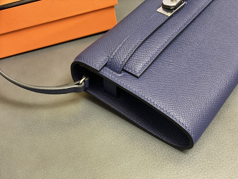 エルメス ケリー トゥー ゴー 定価 HERMES ケリーウォレット ロング トゥーゴー ブルーブライトン ヴォーエプソン シルバー金具 2524334 - 画像 (8)
