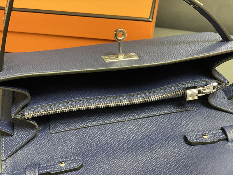 エルメス ケリー トゥー ゴー 定価 HERMES ケリーウォレット ロング トゥーゴー ブルーブライトン ヴォーエプソン シルバー金具 2524334 - 画像 (3)