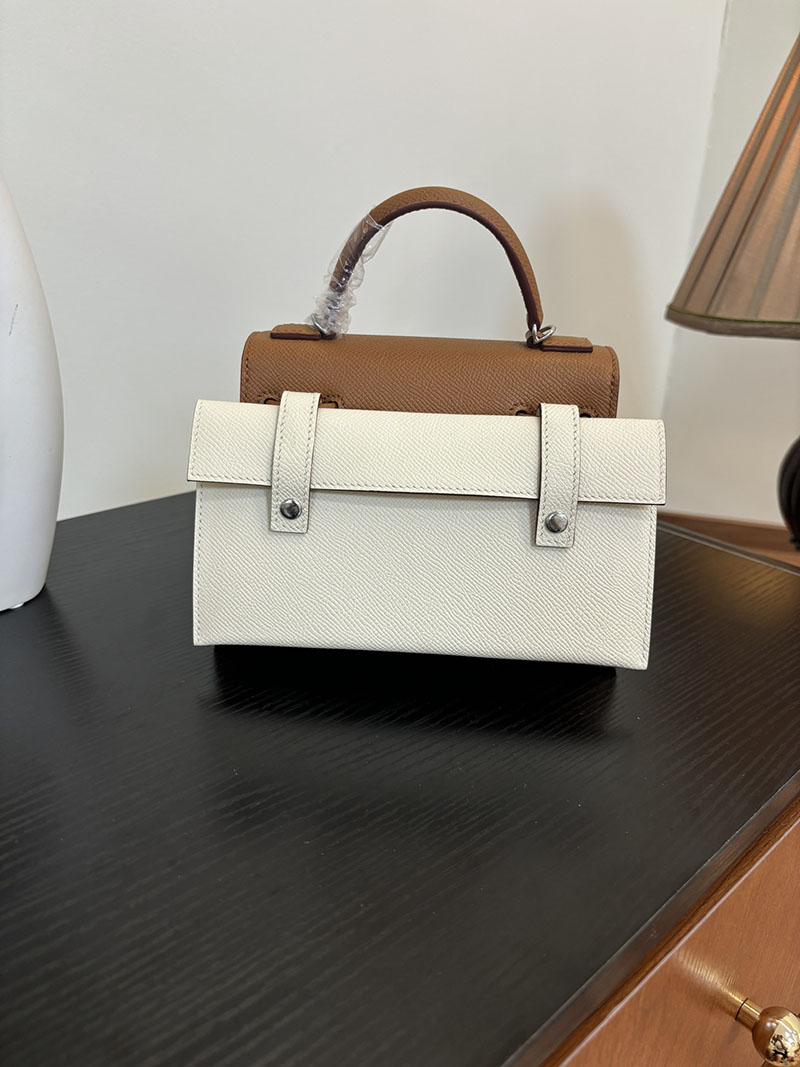 エルメス ケリードール 定価 HERMES ケリードールピクト ゴールド/ブラック/ホワイト/ブルーノール/クレ エプソン シルバー金具 2524393 - 画像 (6)