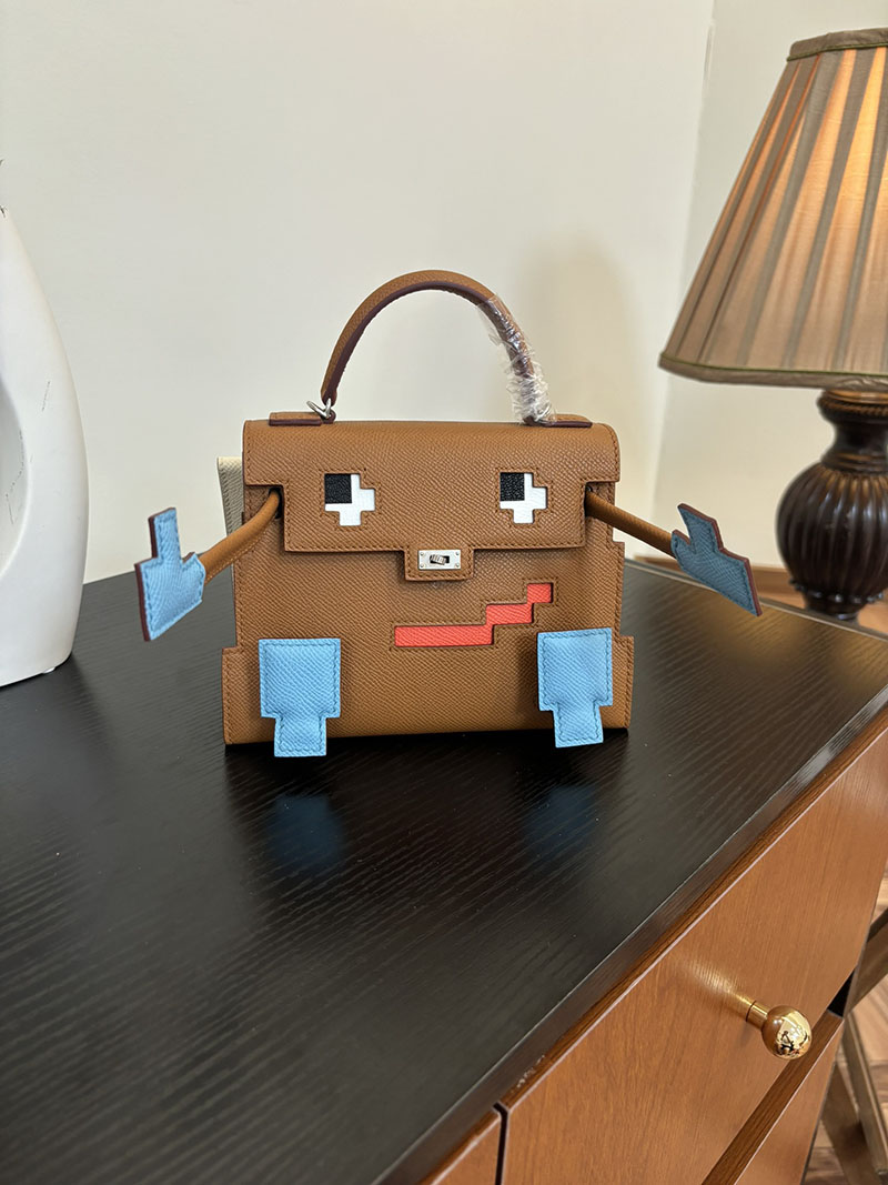 エルメス ケリードール 定価 HERMES ケリードールピクト ゴールド/ブラック/ホワイト/ブルーノール/クレ エプソン シルバー金具 2524393 - 画像 (3)
